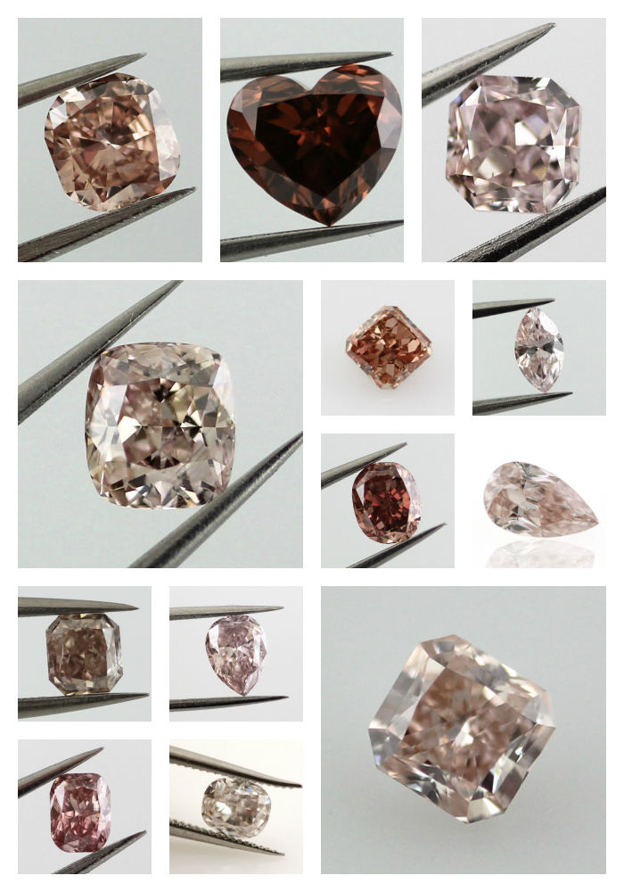 fancy pink brown diamonds